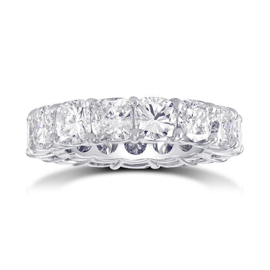 Colorless Cushion Diamond Full Eternity Band