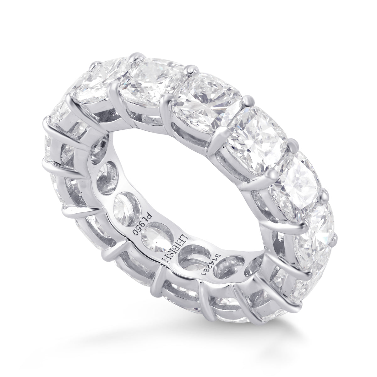 Colorless Cushion Diamond Full Eternity Band