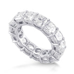 Colorless Cushion Diamond Full Eternity Band