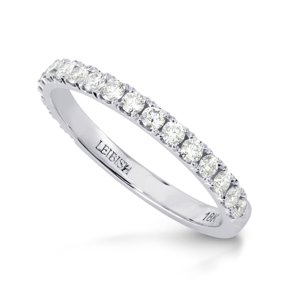 Open Pave Diamond Half Eternity Ring
