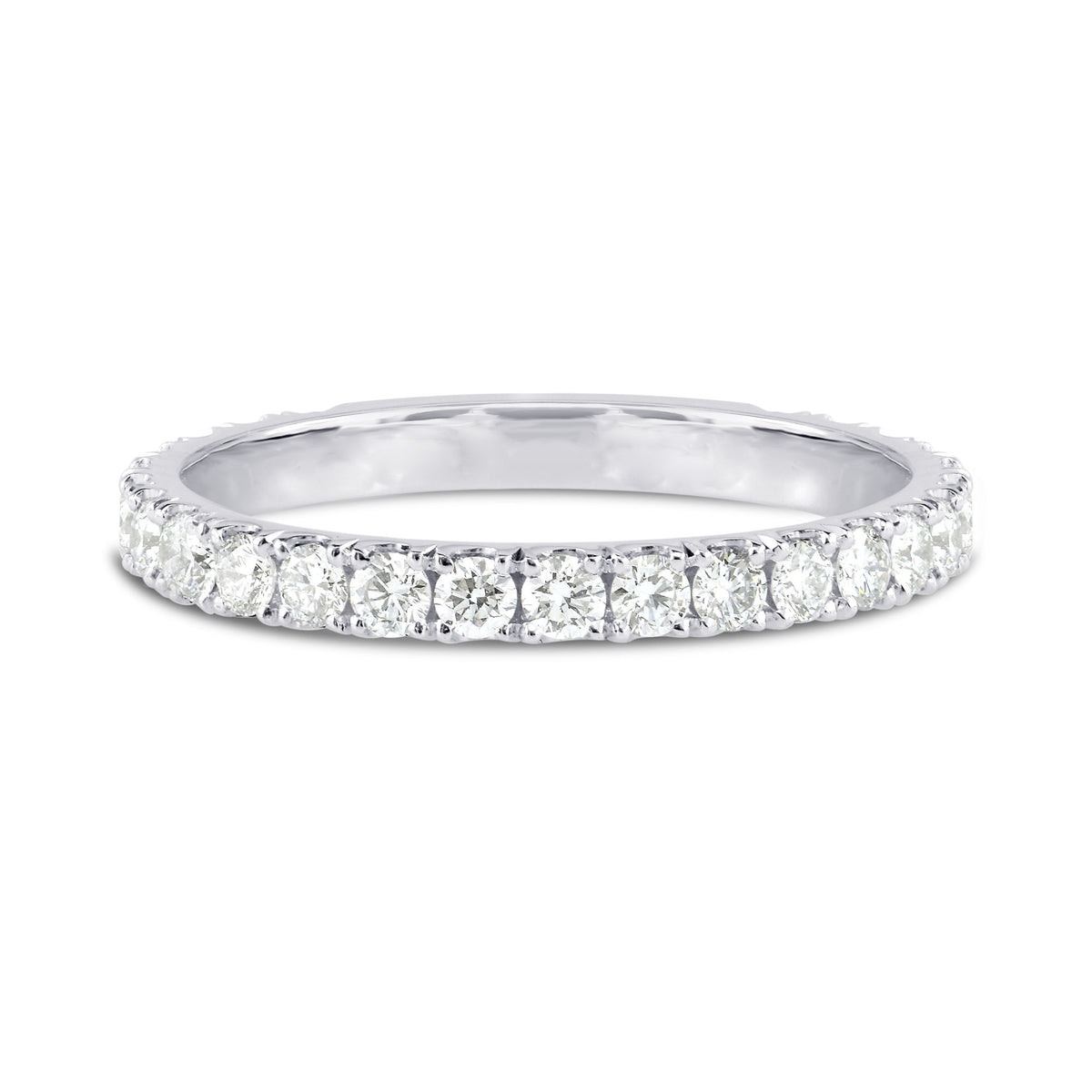 Open Pave Diamond Half Eternity Ring