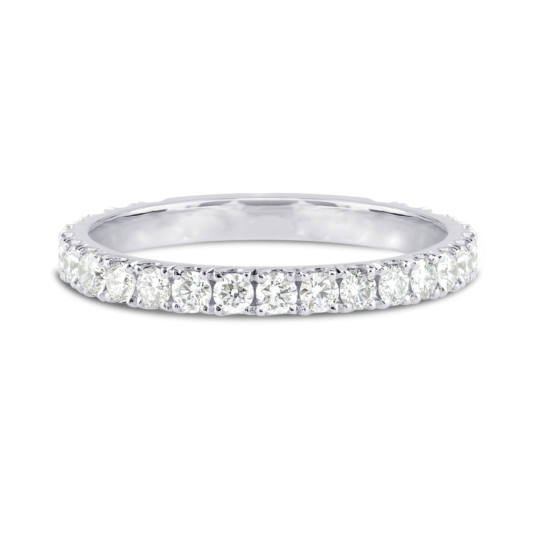 Open Pave Diamond Half Eternity Ring