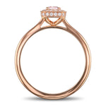 Fancy Pink Radiant 3D Halo Diamond Ring - 2