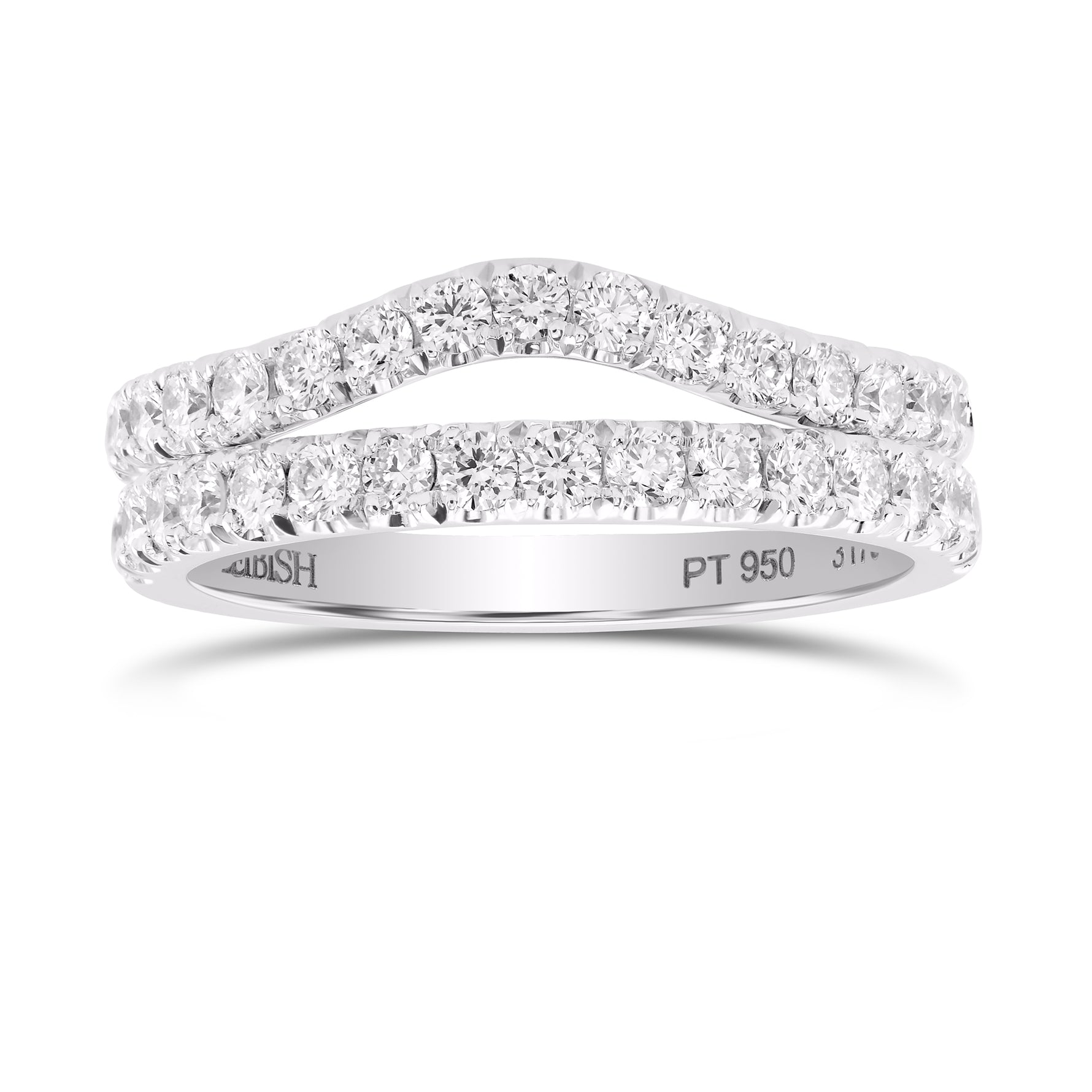 Two Platinum Diamond Wedding bands