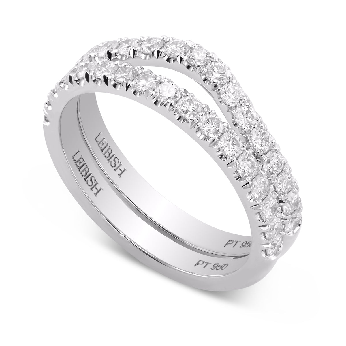 Two Platinum Diamond Wedding bands