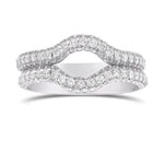 Two contoured diamond half eternity wedding bands