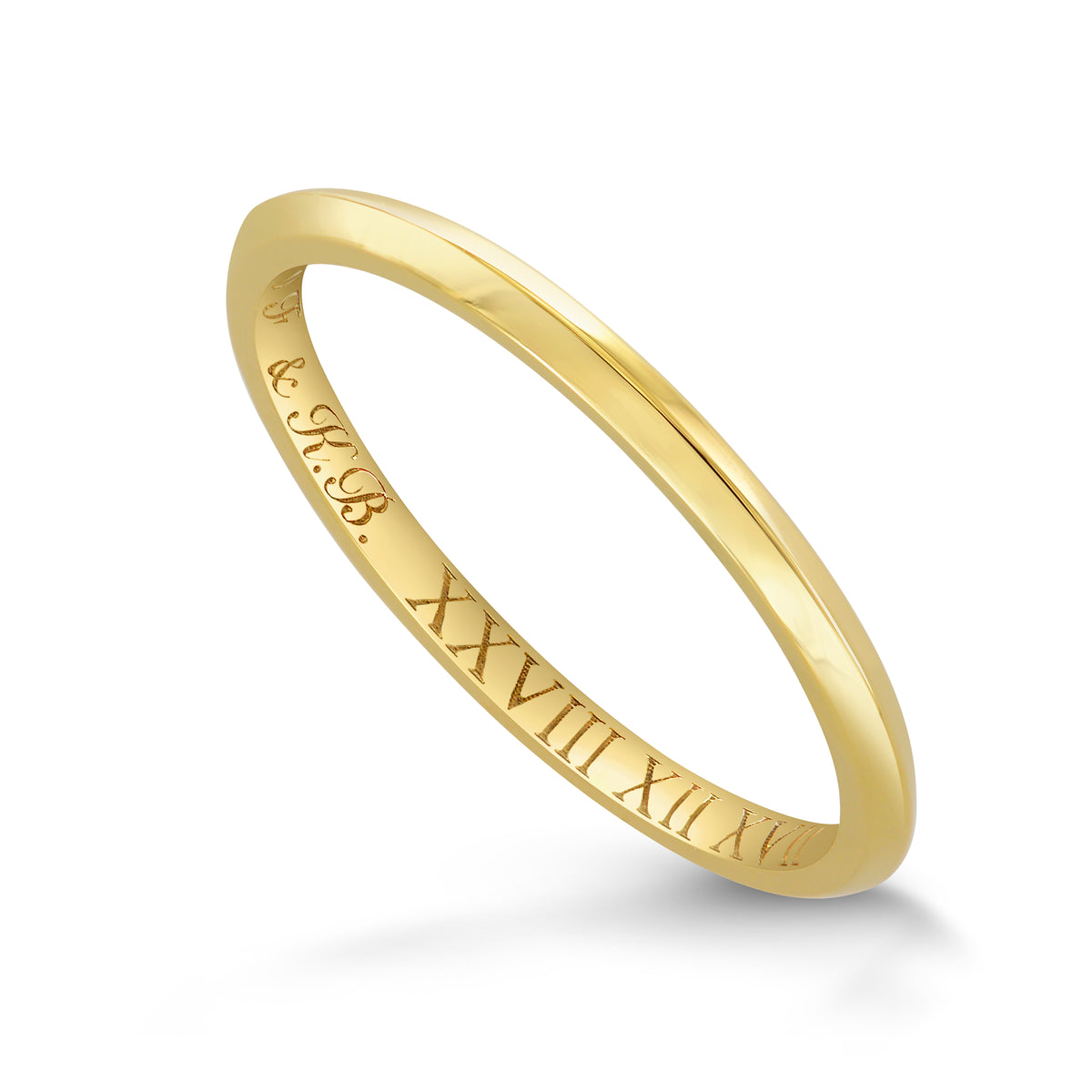 1.6 Millimeter 18K Yellow Gold Band 