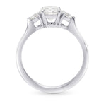 Colorless XXX Round Brilliant 3 Stone Diamond Ring