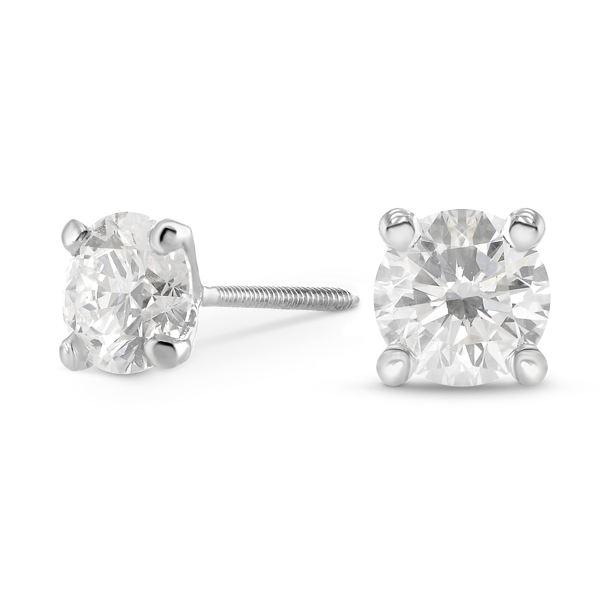 Round Brilliant Stud Earrings