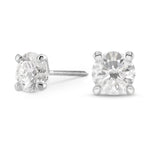 Round Brilliant Stud Earrings