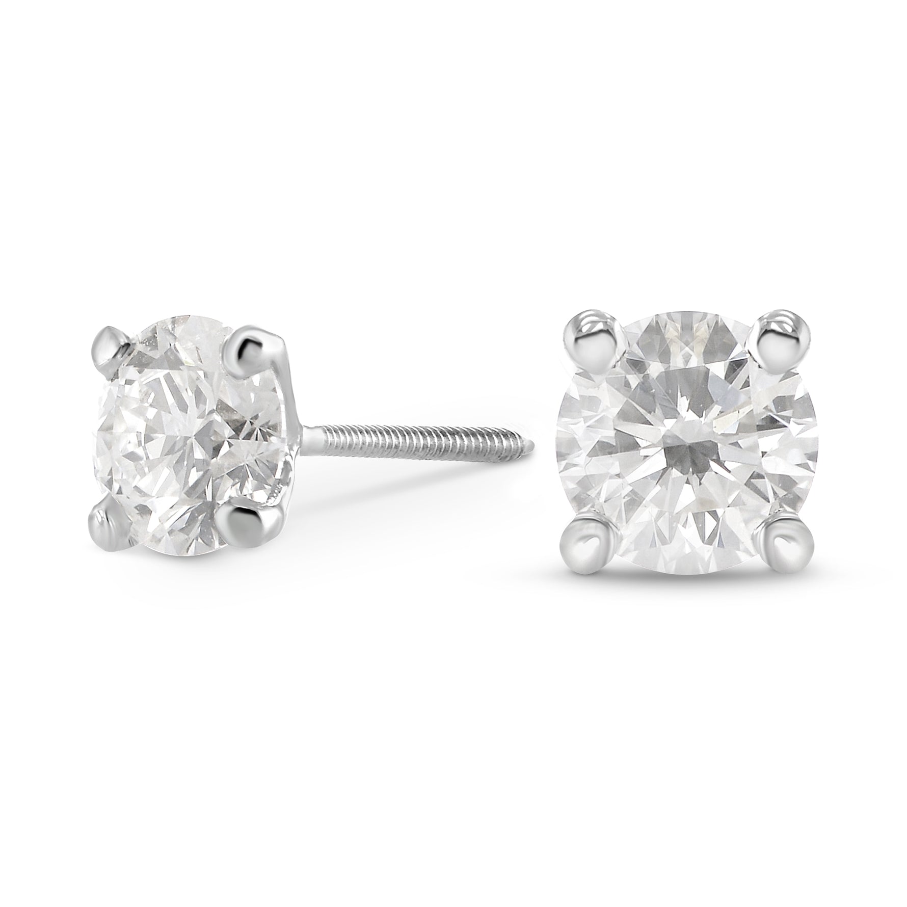 Round Brilliant Stud Earrings