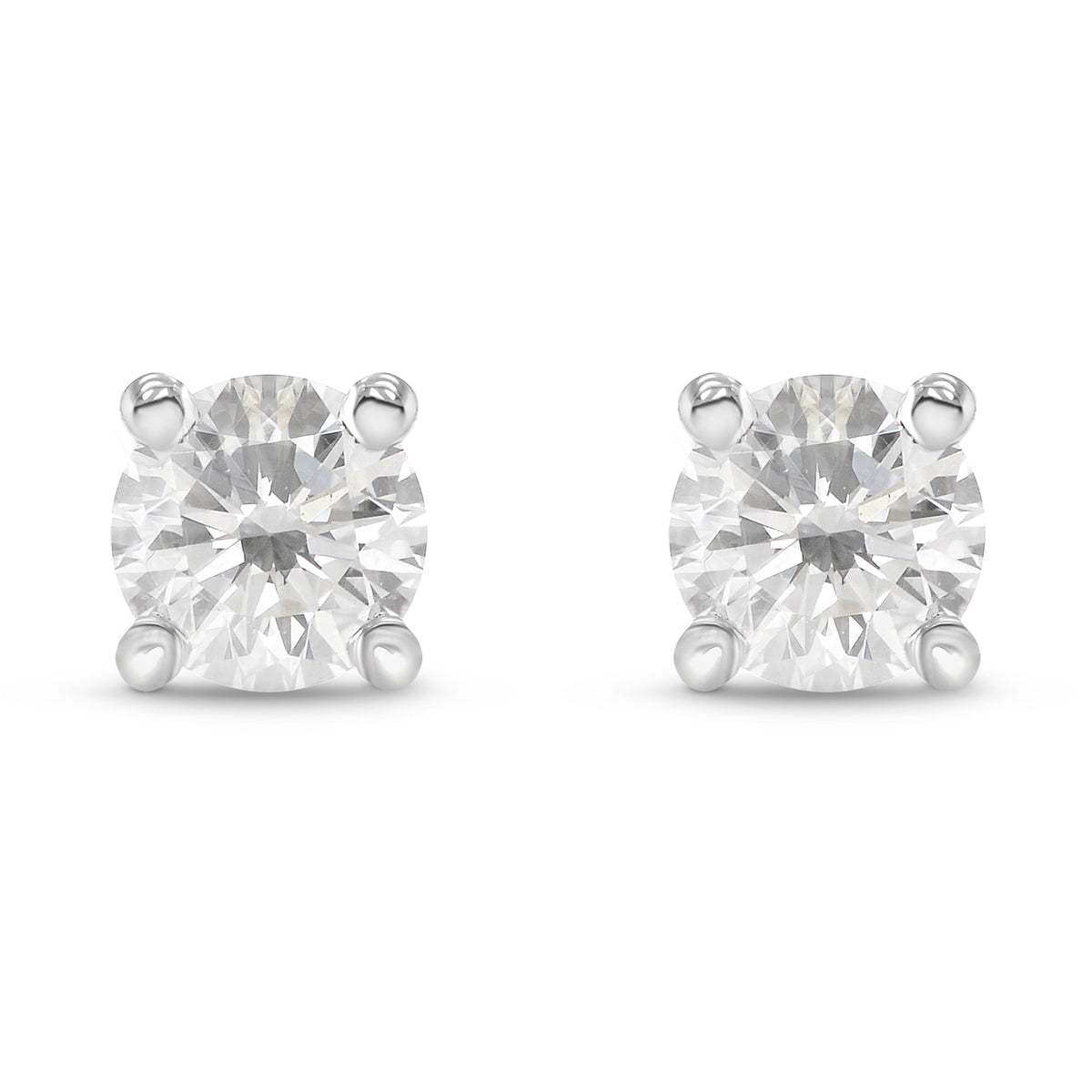 Round Brilliant Stud Earrings
