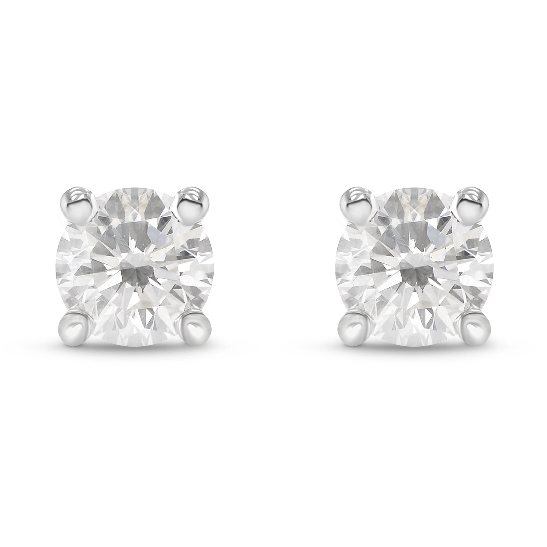 Round Brilliant Stud Earrings
