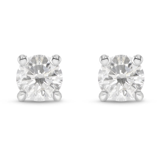 Round Brilliant Stud Earrings