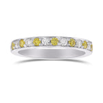 Fancy Intense Yellow and White Diamond Band
