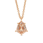Fancy Brown Pink Kite Diamond Solitaire Pendant