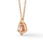 Fancy Brown Pink Kite Diamond Solitaire Pendant