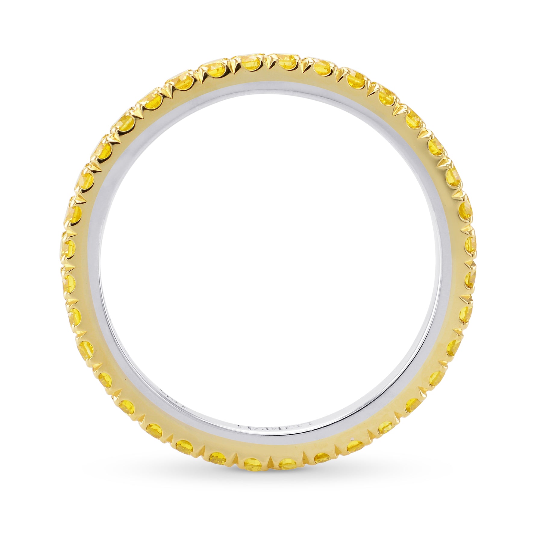Full Eternity Fancy Intense Yellow Diamond Band