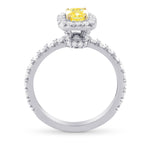 Fancy Intense Yellow Radiant, Queens Halo Diamond Ring