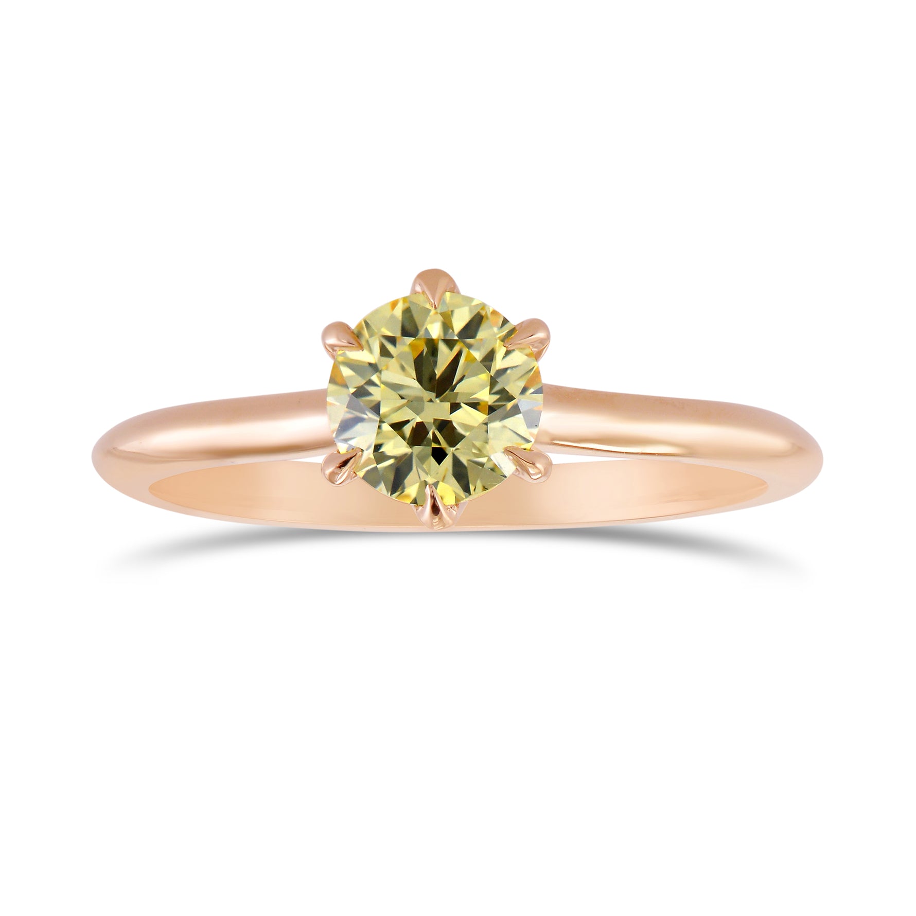 Fancy Light Yellow Solitaire Ring