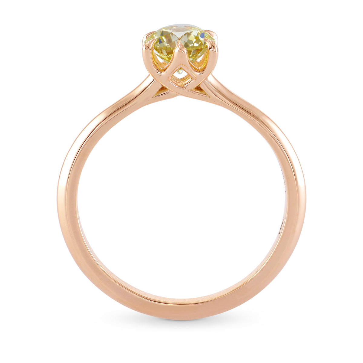 Fancy Light Yellow Solitaire Ring