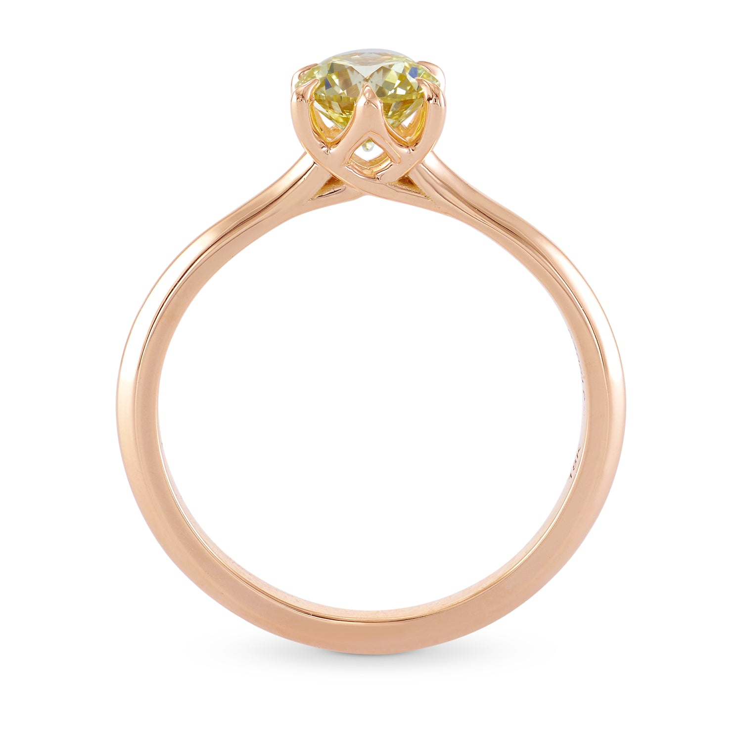 Fancy Light Yellow Solitaire Ring