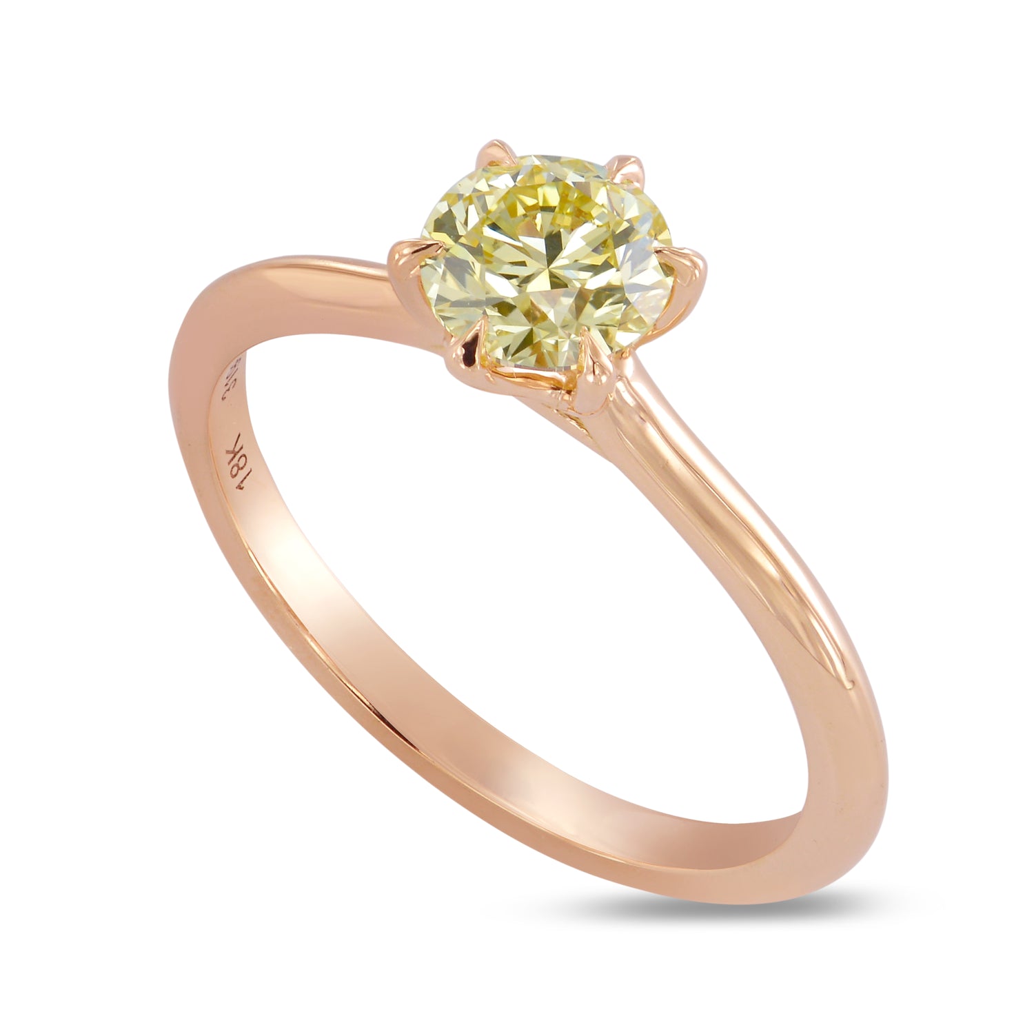 Fancy Light Yellow Solitaire Ring