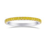 Canary Fancy Vivid Yellow Diamond Half Eternity Wedding Band