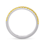 Canary Fancy Vivid Yellow Diamond Half Eternity Wedding Band
