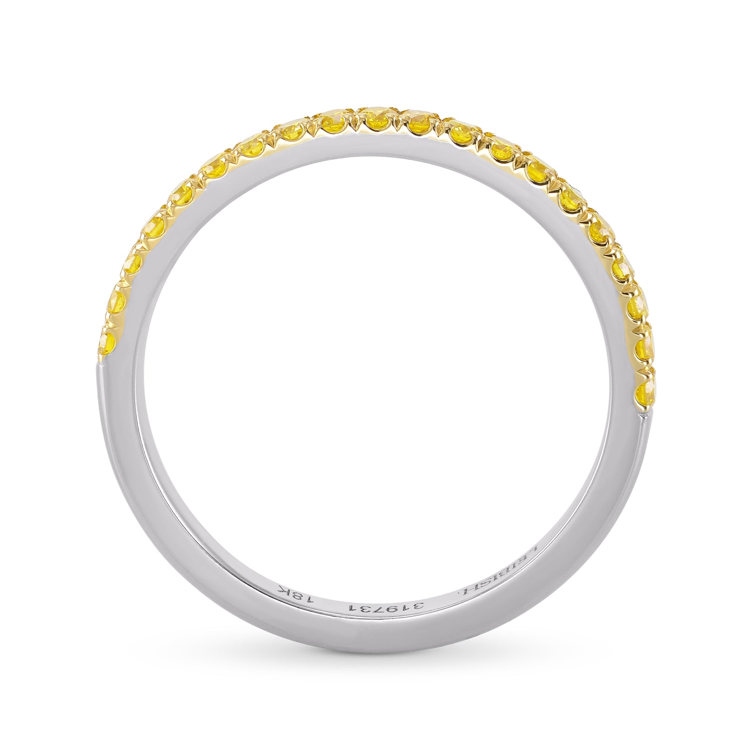 Canary Fancy Vivid Yellow Diamond Half Eternity Wedding Band