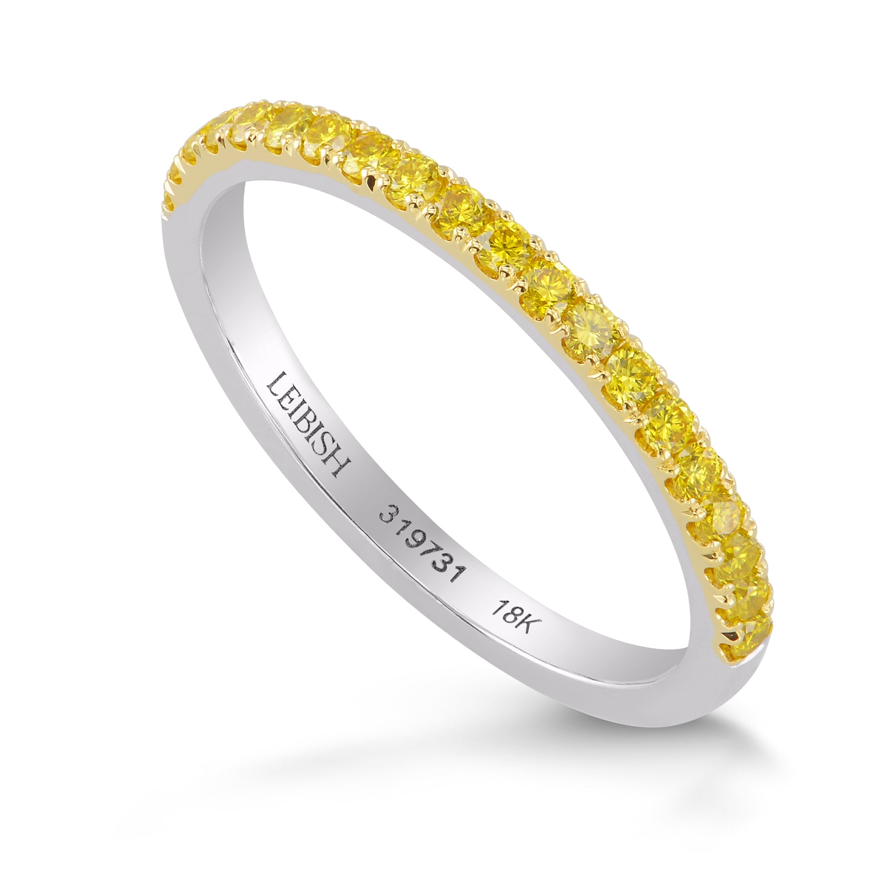 Canary Fancy Vivid Yellow Diamond Half Eternity Wedding Band