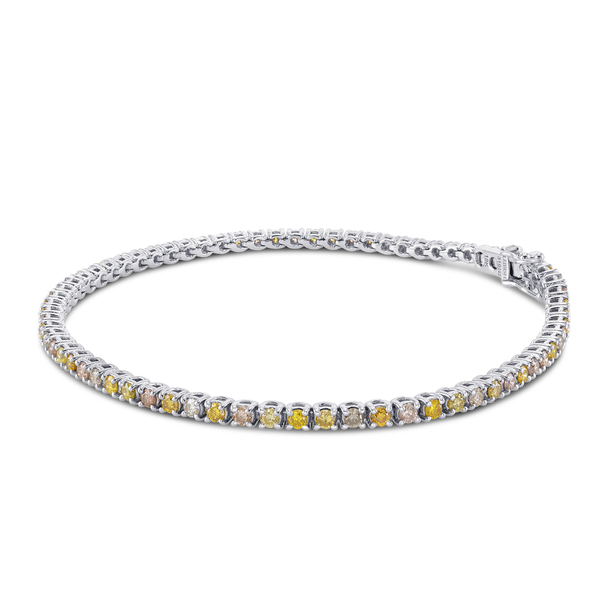 Multicolored Diamond Tennis Bracelet
