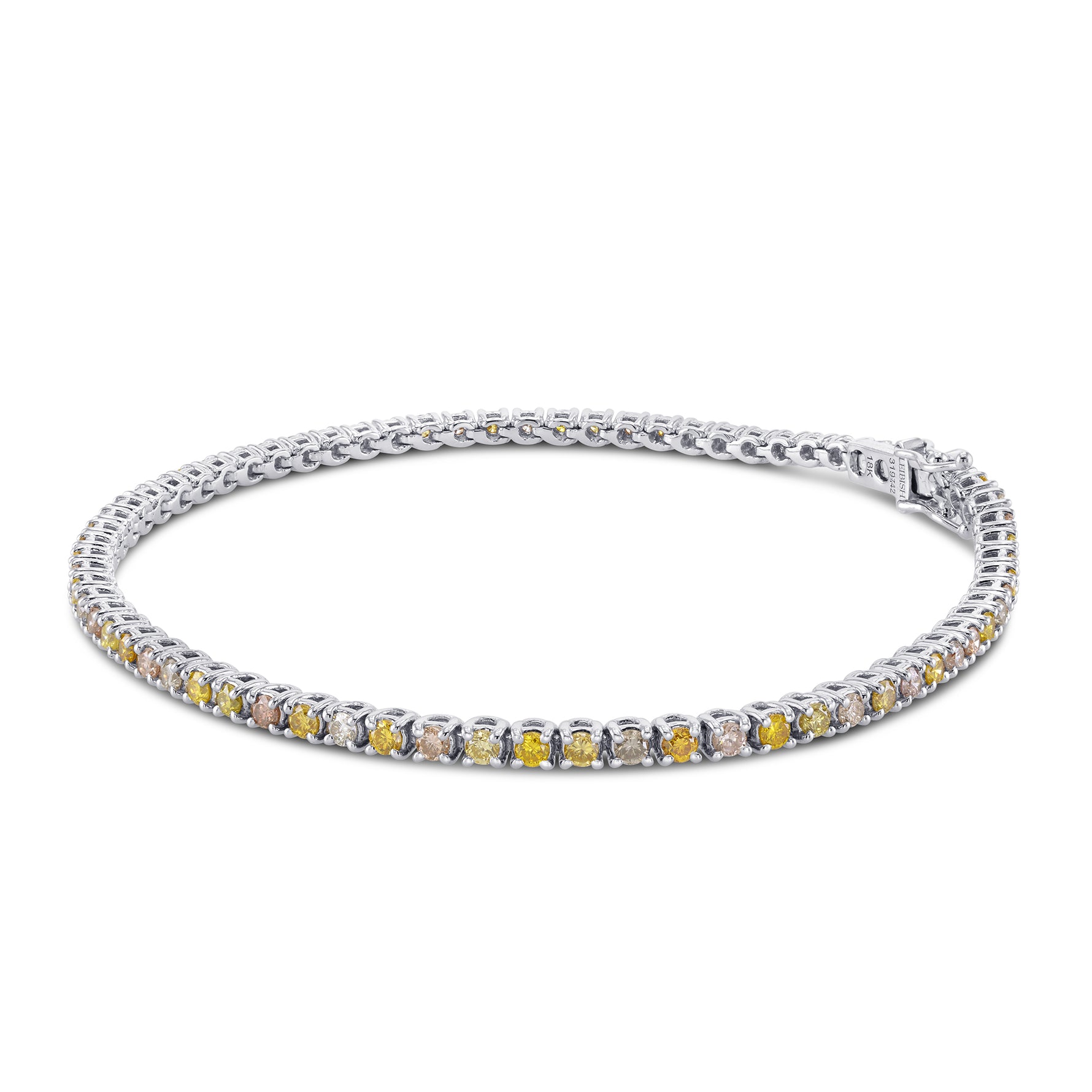 Multicolored Diamond Tennis Bracelet