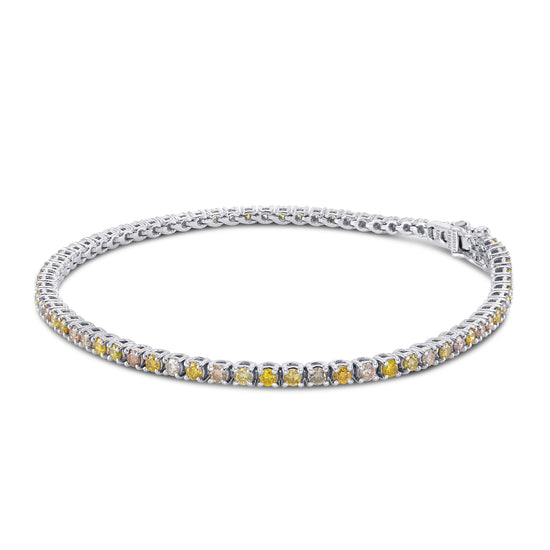 Multicolored Diamond Tennis Bracelet