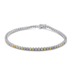 Multicolored Diamond Tennis Bracelet