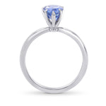 Sapphire Pear Shape Solitaire Ring