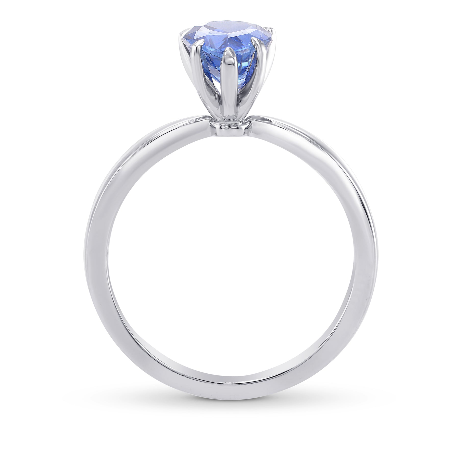 Sapphire Pear Shape Solitaire Ring