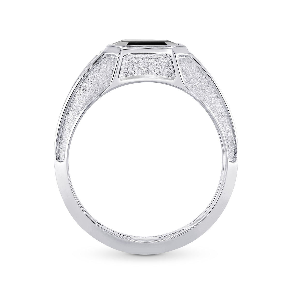 Gents Graduated Band Solitaire Ring Setting - 2