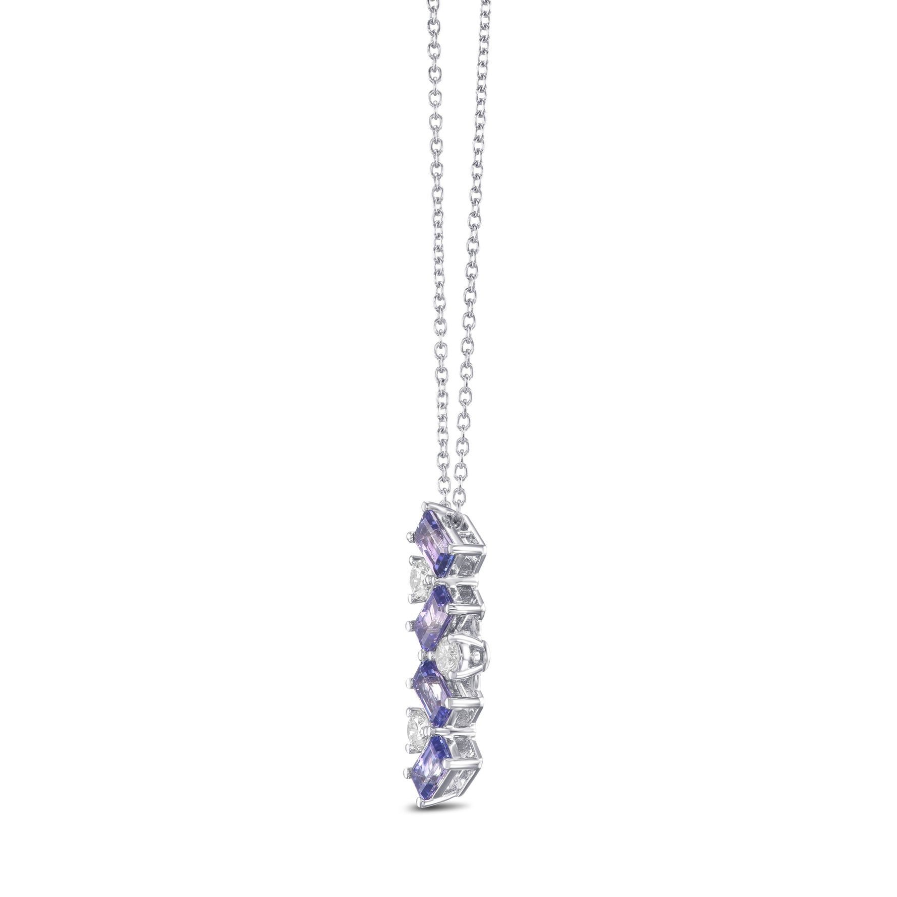 Tanzanite and Diamond Drop Pendant - 2