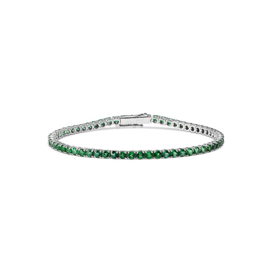 Green Emerald Tennis Bracelet.