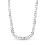 Extraordinary Round Diamond Necklace & Detachable Sapphire Halo Pendant