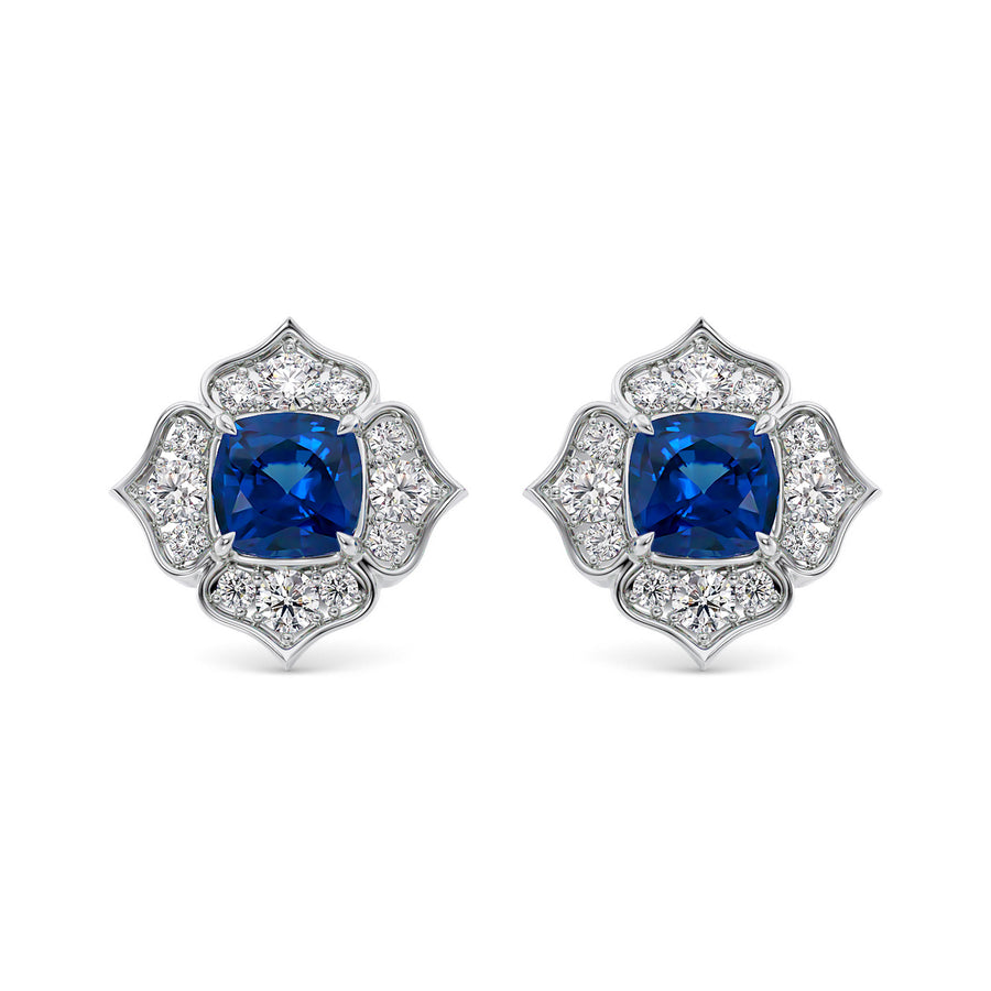 Sapphire Serenity Bloom Earrings