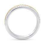 Fancy Intense Yellow and White Diamond Band Ring
