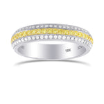 Fancy Intense Yellow and White Diamond Band Ring