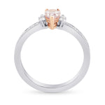 Fancy Purplish Pink Pear Diamond, Accent & Pave Ring  