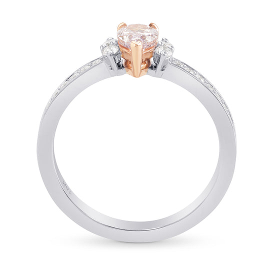 Fancy Purplish Pink Pear Diamond, Accent & Pave Ring  