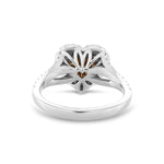 Light Brown-Pink Double Halo Ring GIA - 4