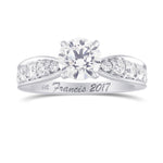 Faint Pinkish Brown Round Diamond, Side-stone Ring