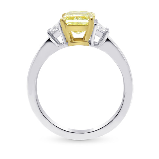 Fancy Yellow Radiant & Trapezoid Diamond Engagement & Wedding Ring Set