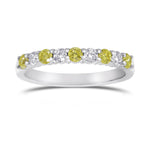 Fancy Yellow Radiant & Trapezoid Diamond Engagement & Wedding Ring Set
